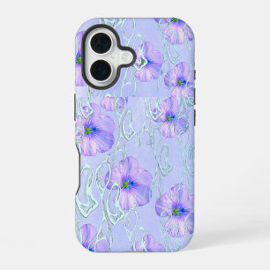 Eleganter Lila Blumenkoffer - Botanische Kunst D iPhone 16 Hülle