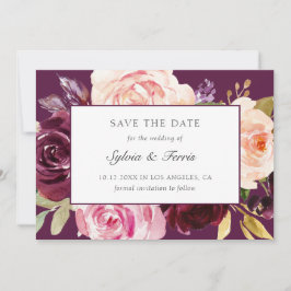 Eleganter Lila Fall Save The Date