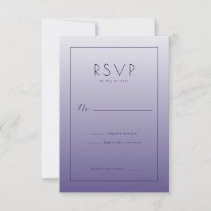 Eleganter lila Farbverlauf RSVP Karte