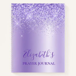 Eleganter Lila Glitzer Prayer Journal Notizbuch