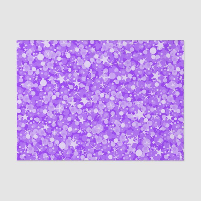 Eleganter Lila Glitzer Seidenpapier (Vorderseite)