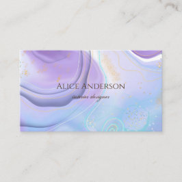 Eleganter lila Goldviolett-Designer Visitenkarte
