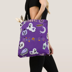 Eleganter lila Halloween-Mond, Fledermäuse und unh