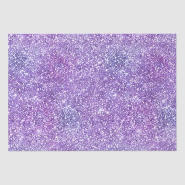 Eleganter, Lila Iridescent Gradient Glitzer Seidenpapier (Vorderseite)