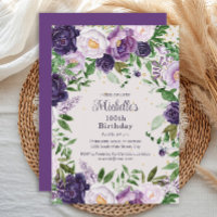 Eleganter Lila Lavendel 100. Geburtstag