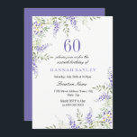 Eleganter Lila Lavendel 60. Geburtstag Einladung<br><div class="desc">Eleganter Lila Lavendel 60. Geburtstag Einladende Matching Kollektion in Niche und Nest Store. Sehen Sie sich unsere Kollektion an. Bitte senden Sie uns eine Nachricht für alle passenden Artikel,  die Sie unten nicht finden können. Danke</div>