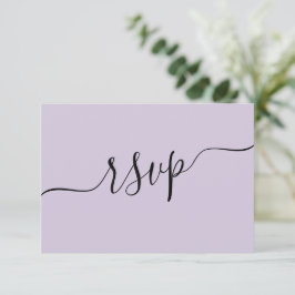 Eleganter lila Lavendel QR Code UAWG Wedding RSVP Karte