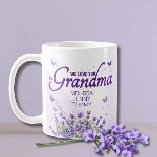 Eleganter Lila Lavendel Wir Liebe Sie Oma Kaffeetasse