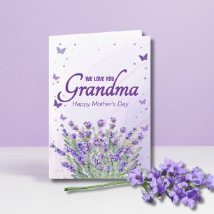 Eleganter Lila Lavendel Wir Liebe Sie Oma Karte