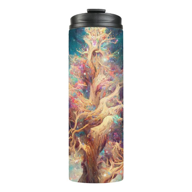 Eleganter lila Marmor-Reisebecher Thermosbecher (Vorderseite)