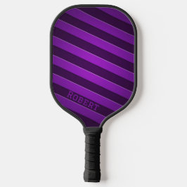Eleganter lila personalisierter Schriftname Pickleball Schläger