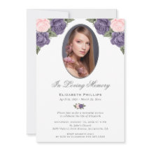 Eleganter Lila Rosa-Foto-Gedenkservice