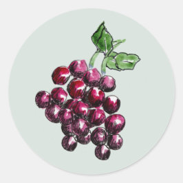 Eleganter Lila Rotwein Umschlag Aufkleber