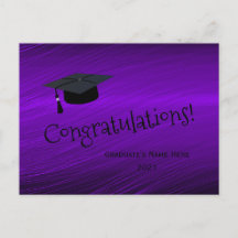 Eleganter Lila Silbergratulation Abschluss