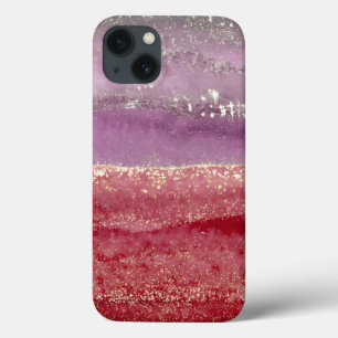 Eleganter lila und goldener Glitter Case-Mate iPhone Hülle