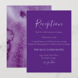 Eleganter Lila Wash Ultra Violet Empfang Begleitkarte