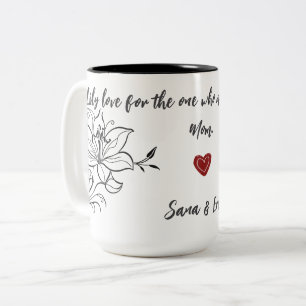 Eleganter Lily Muttertags-Becher-Geschenk Zweifarbige Tasse