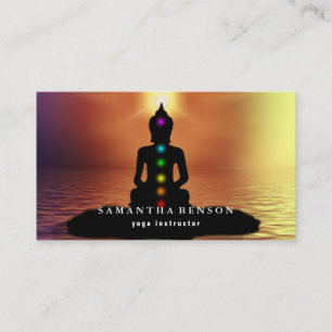 Eleganter Logo-Yoga-Lehrer Visitenkarte