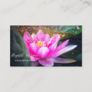 Eleganter Lotus Gold  Yogalehrer Visitenkarte