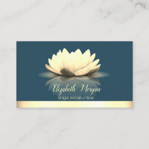Eleganter Lotus-Goldstreifen-Yoga Visitenkarte