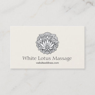 Eleganter Lotus Massage Therapist für Naturgesundh Visitenkarte