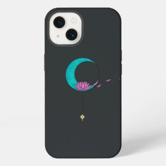 Eleganter Lotus-Mond-Schwarzer iPhone / iPad-Schut 13 Hülle