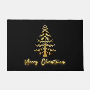 Eleganter luxuriöser glänzender Goldbaum aus Glitz Fußmatte
