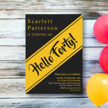 Eleganter Luxus Black and Gold Chic 40. Geburtstag