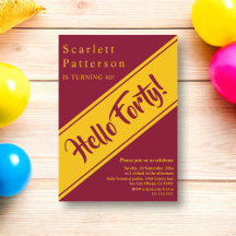 Eleganter Luxus Burgund und Gold 40. Geburtstag