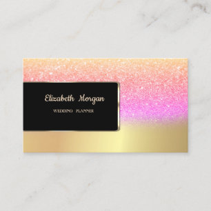 Eleganter Luxus Chic Gold Glitzer Bokeh Visitenkarte