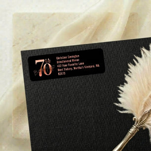 Eleganter Luxus Chic Roségold 70. Geburtstag