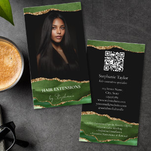 Eleganter Luxus-Friseur Extensions Wigs Foto Visitenkarte
