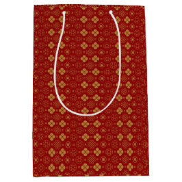 Eleganter Luxus für Happy Dragon New Year Red Gold Mittlere Geschenktüte