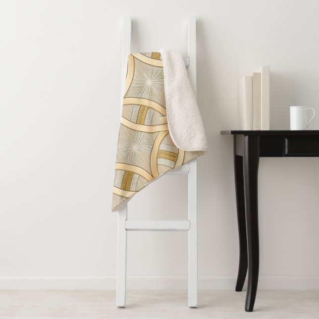 Eleganter Luxus Geometrisch  Sherpadecke (Beispiel)