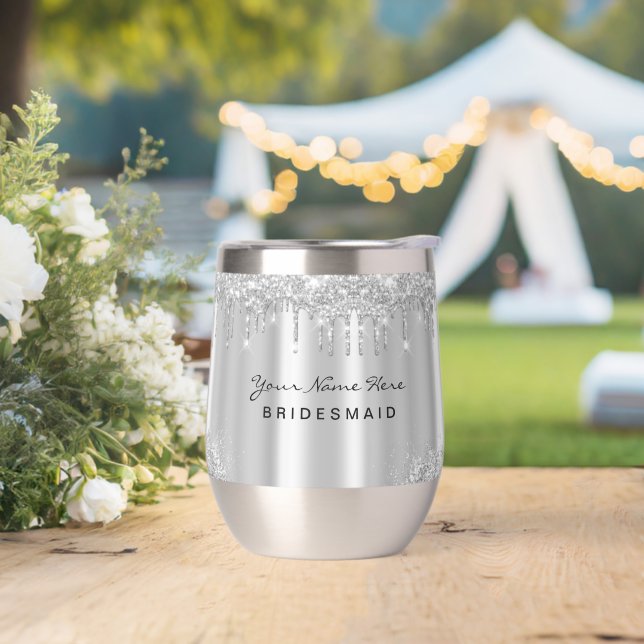 Eleganter Luxus-Glitter-Tropfen Silber (Hochzeit)