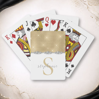 Eleganter Luxus Gold Diamanten Benutzerdefiniertes Spielkarten