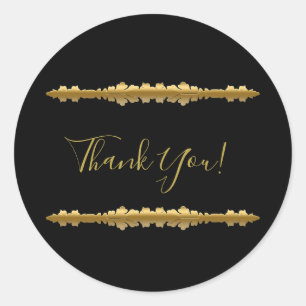 Eleganter Luxus Gold Ornamental Hochzeit Runder Aufkleber