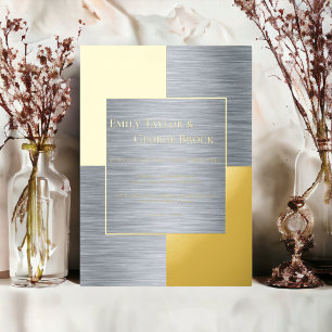 Eleganter Luxus Gold- und Silber-Chic für die form Folieneinladung