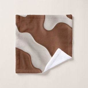 Eleganter Luxus-Kunstkuh-Leder Moderne Kollektion Badhandtuch Set