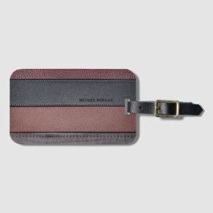 Eleganter Luxus-Leder-Look Braun Schwarz Gepäckanhänger