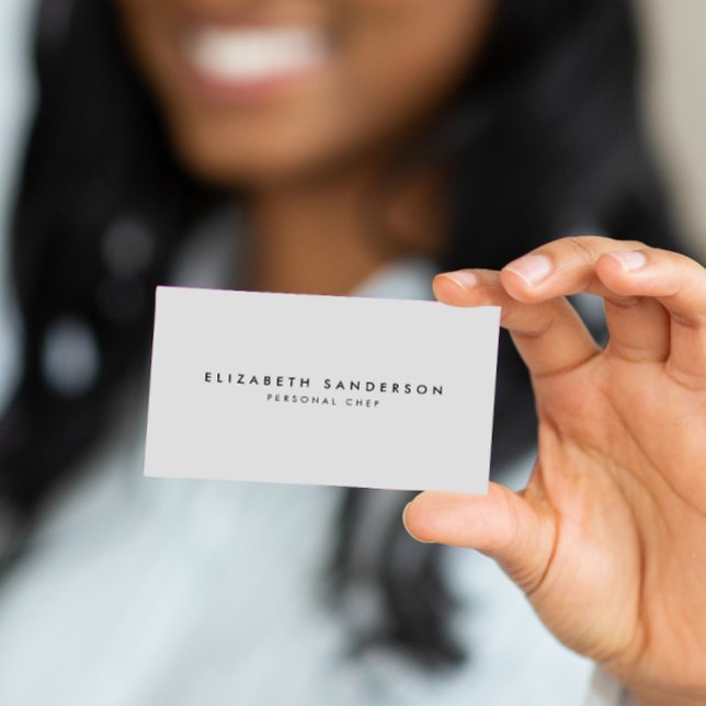 Eleganter Luxus Minimal Grau QR CODE Visitenkarte (Von Creator hochgeladen)