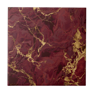 Eleganter Luxus Moderne Burgunderrot Gold Marmor Fliese