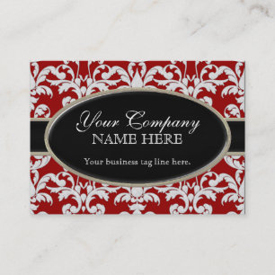 Eleganter Luxus-Moderne Damask Blumenstil Visitenkarte