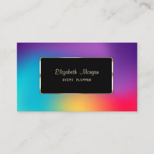 Eleganter Luxus Moderne farbenfrohe Holografie Visitenkarte