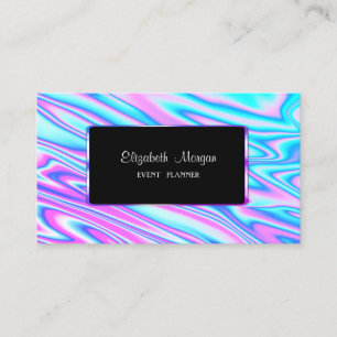 Eleganter Luxus Moderne Ombre farbenfroh holografi Visitenkarte