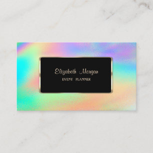 Eleganter Luxus Moderne Regenbogenfarbene Holograf Visitenkarte