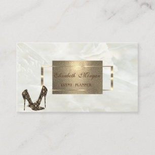Eleganter Luxus, moderner Gold Rahmen, Marmor Visitenkarte