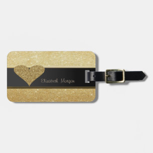 Eleganter Luxus Raffiniert ,Glitzernde Herz Gepäckanhänger