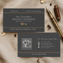 Eleganter Luxus Schwarz Gold Immobilien QR-Code