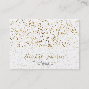 Eleganter Luxus Sparkling Gold Confetti Dots Image Visitenkarte
